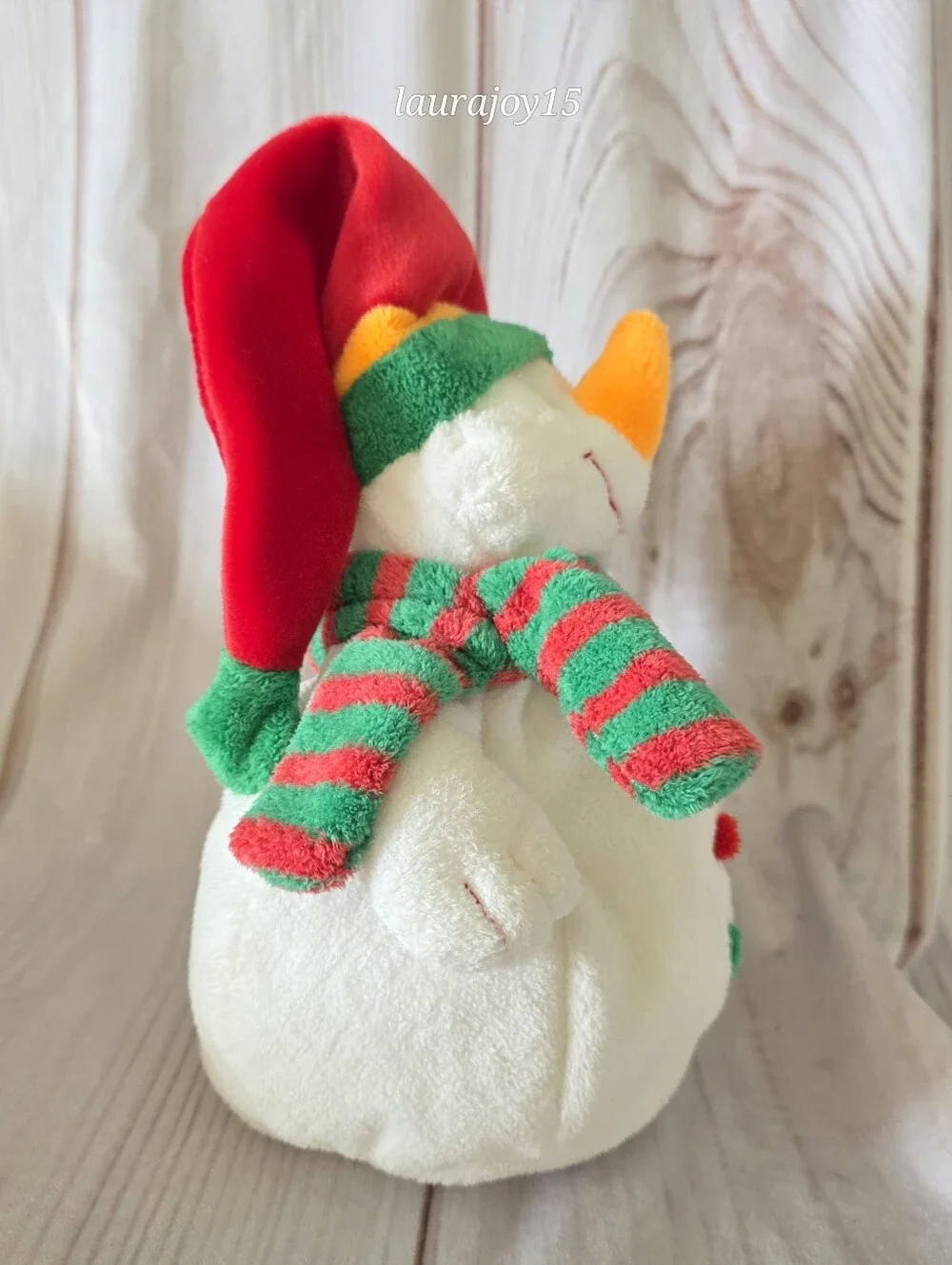 TY Pluffies Melton Snowman Plush Stuffed Toy Christmas TyLux 9 Inch 2003